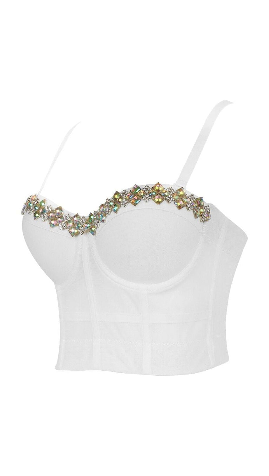 WHITE CRYSTAL CORSET