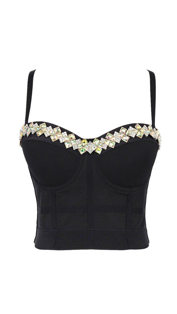 AIIZIE WHITE CRYSTAL CORSET - product image