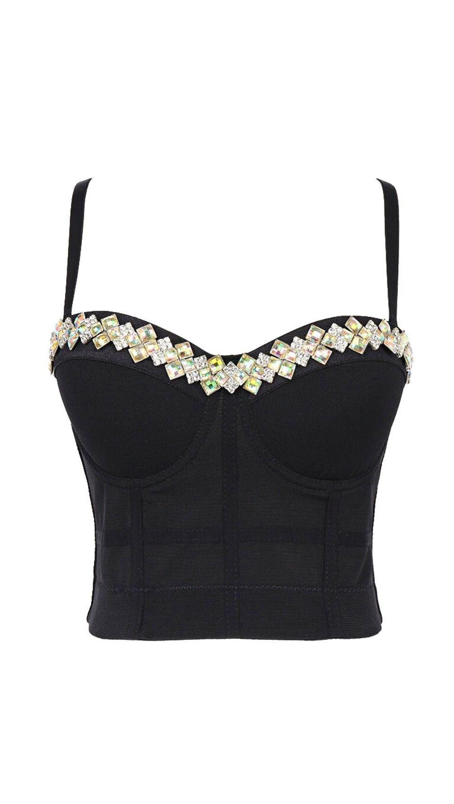 BLACK CRYSTAL CORSET