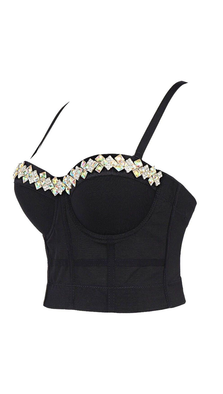 BLACK CRYSTAL CORSET