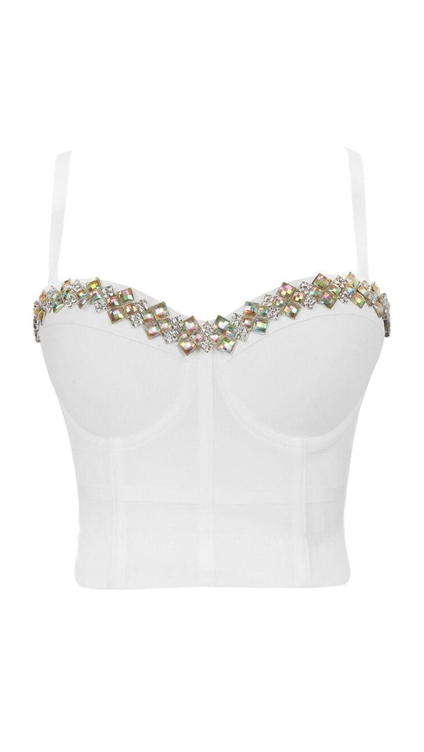 AIIZIE BLACK CRYSTAL CORSET - product image