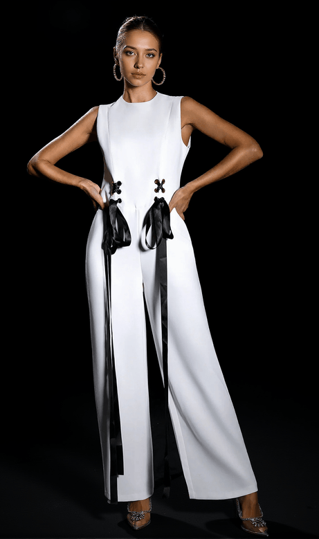 Lotte Ribbon Tie Jumpsuit