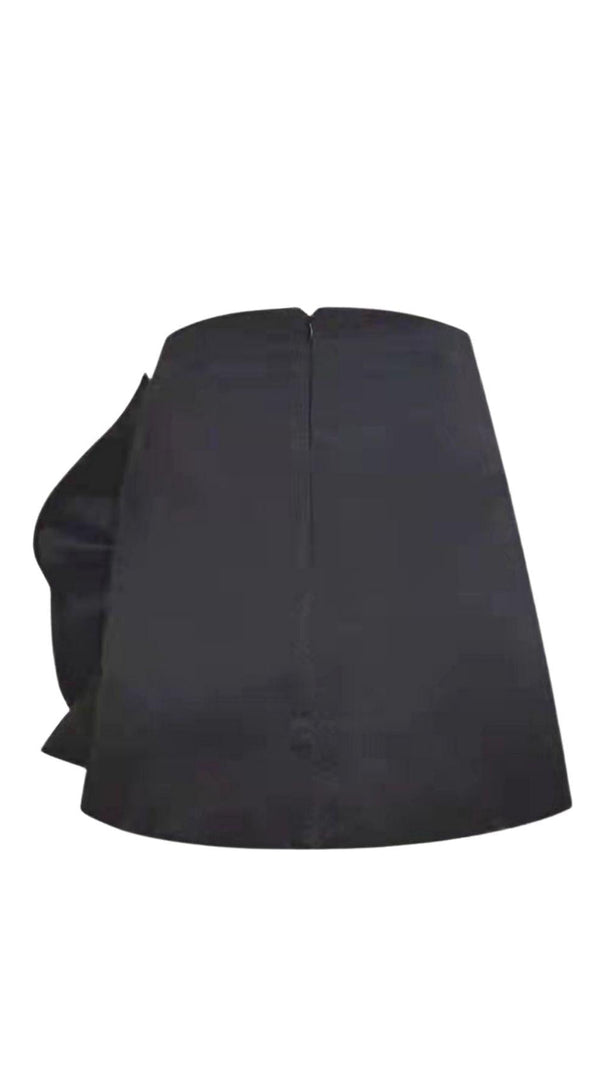 AIIZIE BLACK CRYSTAL BOW SKIRT - product image