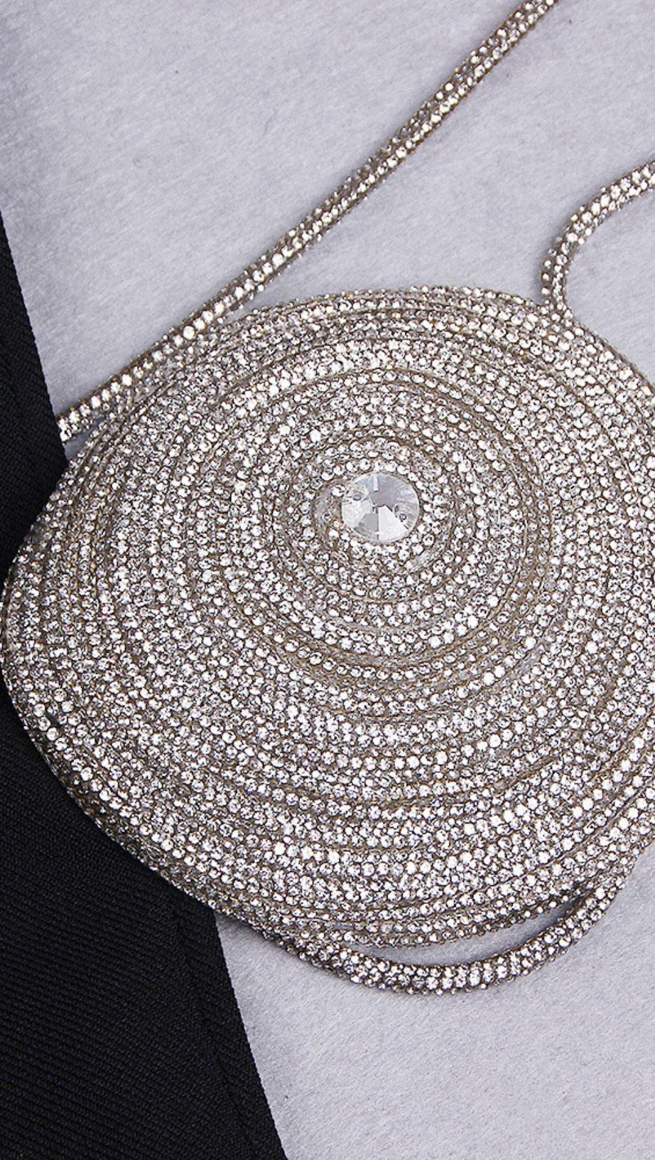 BLACK ONE SHOULDER CRYSTAL MINI DRESS