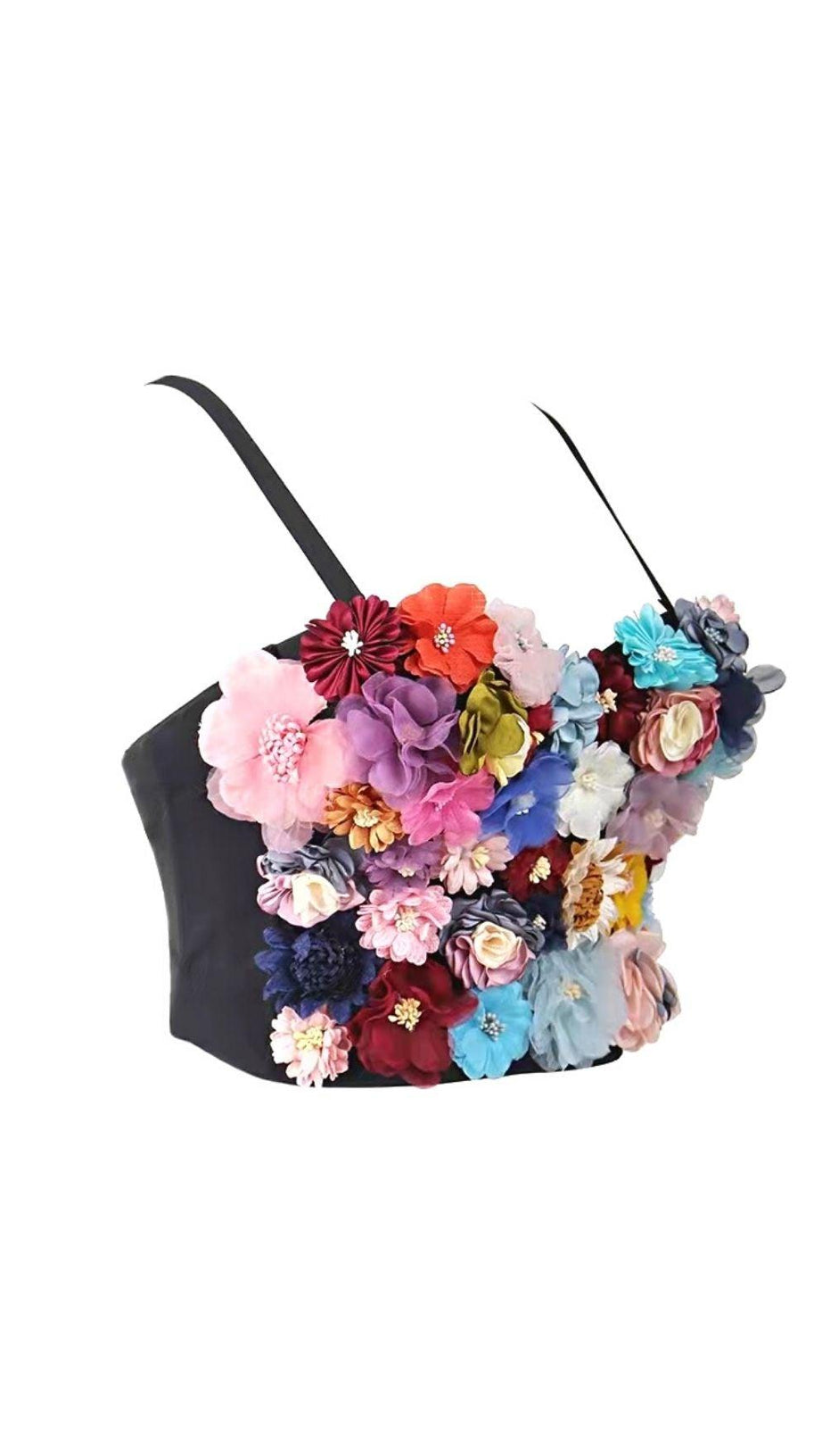 KORSETTOP MIT BLUMENMUSTER