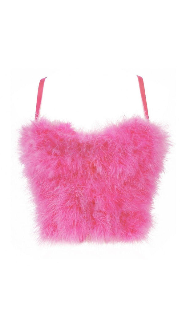 AIIZIE PINK FEATHER CORSET - product image