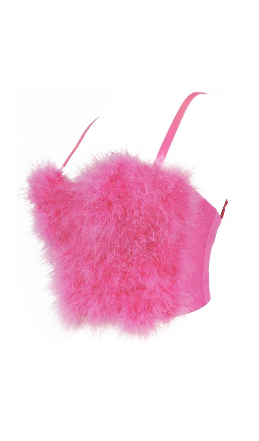 CORSETTO DI PIUME ROSA