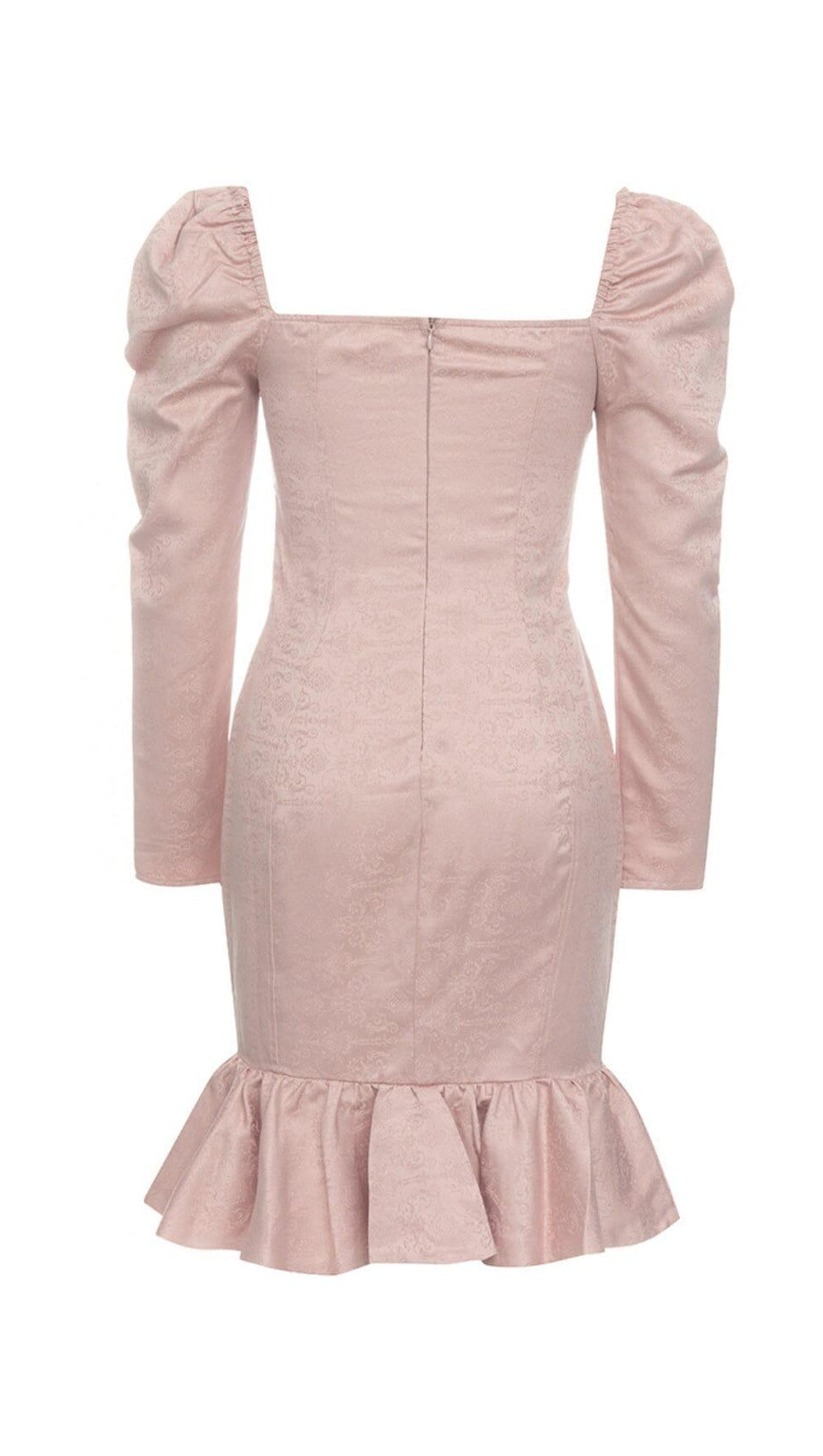 APRICOT FRENCH SEXY PUFF SLEEVE MERMAID DRESS