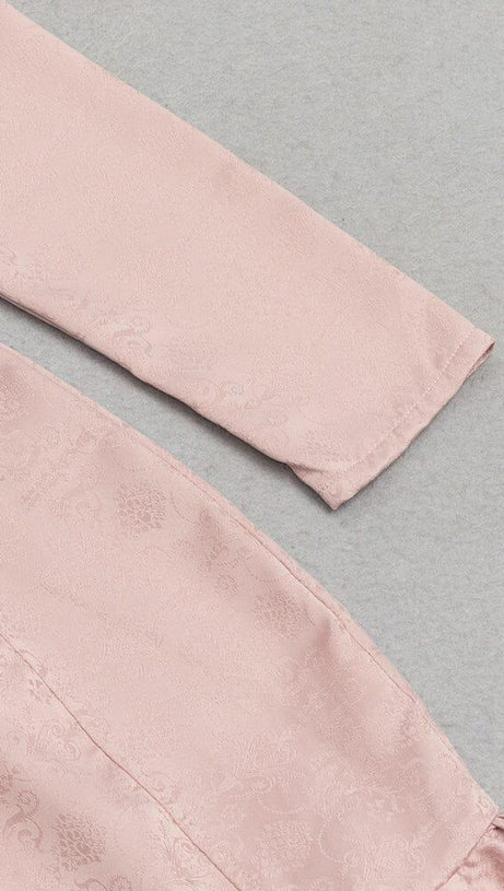 APRICOT FRENCH SEXY PUFF SLEEVE MERMAID DRESS