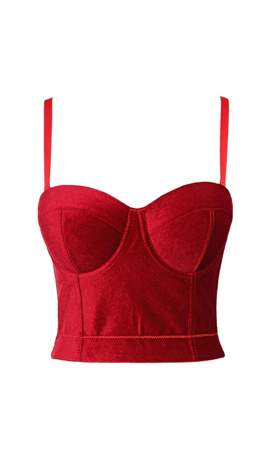 NATALE - CORSETTO IN VELLUTO ROSSO