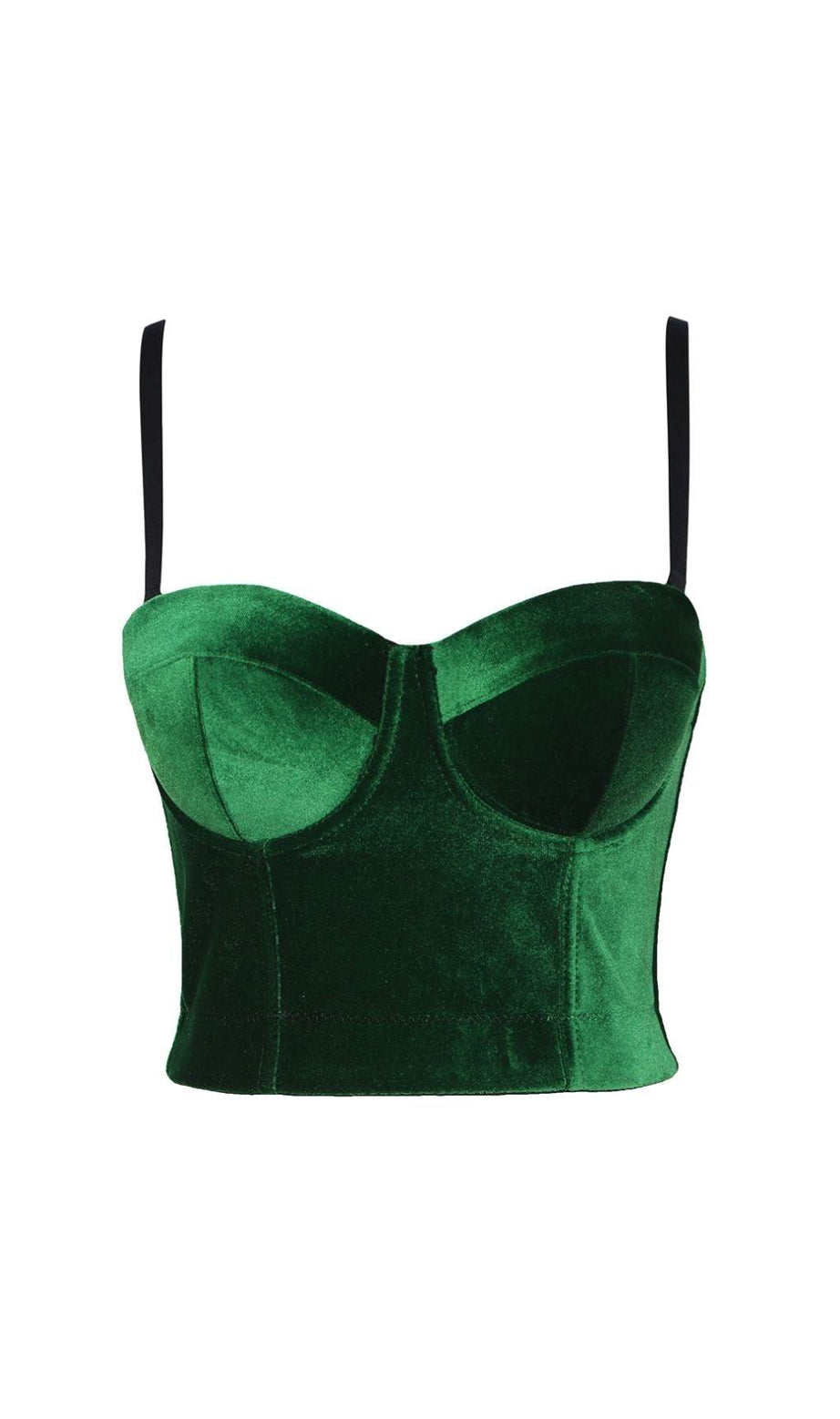 XMAS - CORSETTO IN VELLUTO SMERALDO