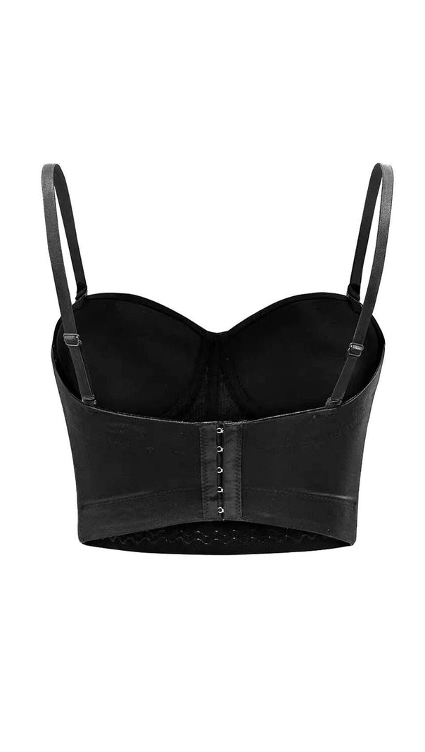 AIIZIE SILVER BEADED SEQUIN CORSET - product image
