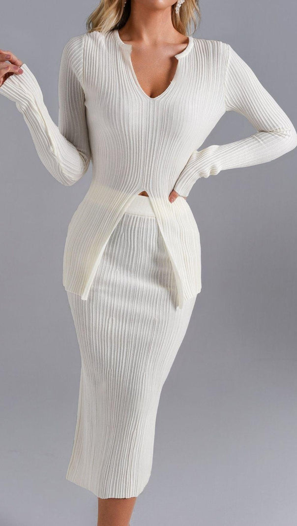 AIIZIE WHITE KNIT SET - product image