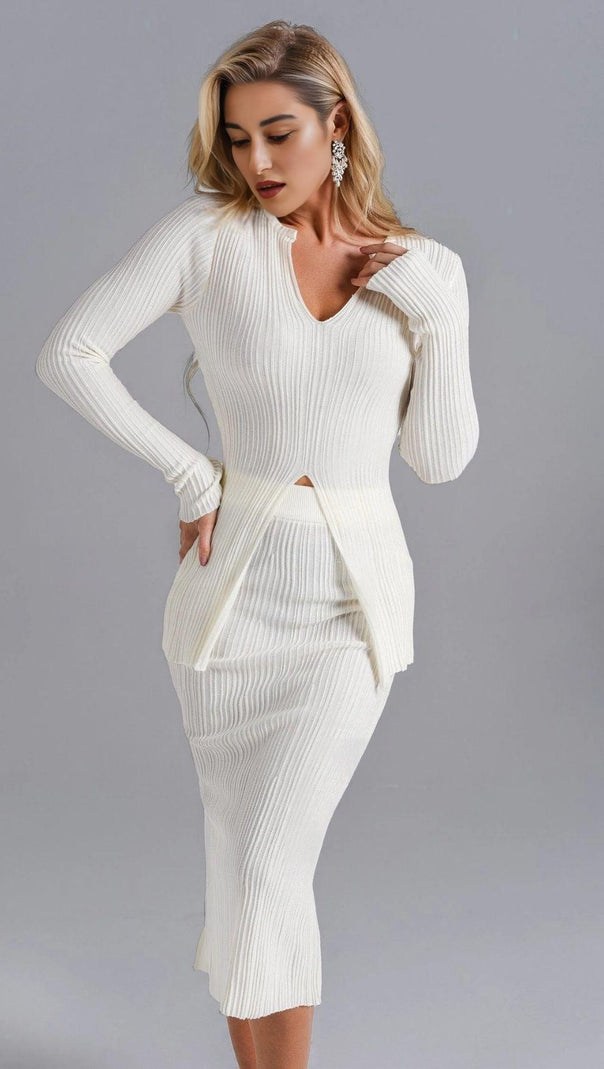 AIIZIE WHITE KNIT SET - product image