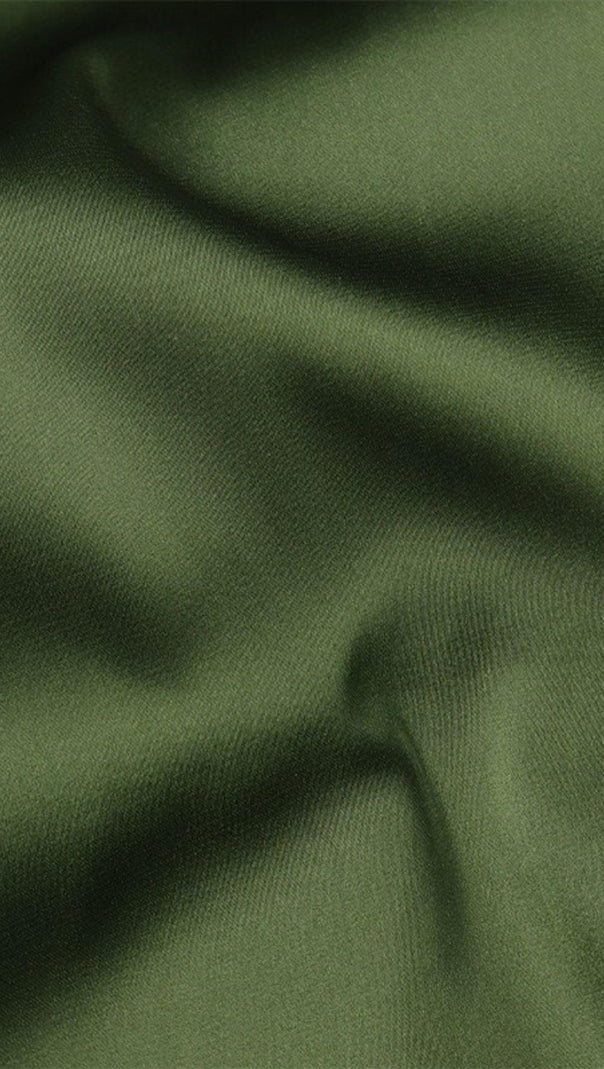 AIIZIE OLIVE GREEN SLIT PLEATED SLING MIDI DRESS - product image