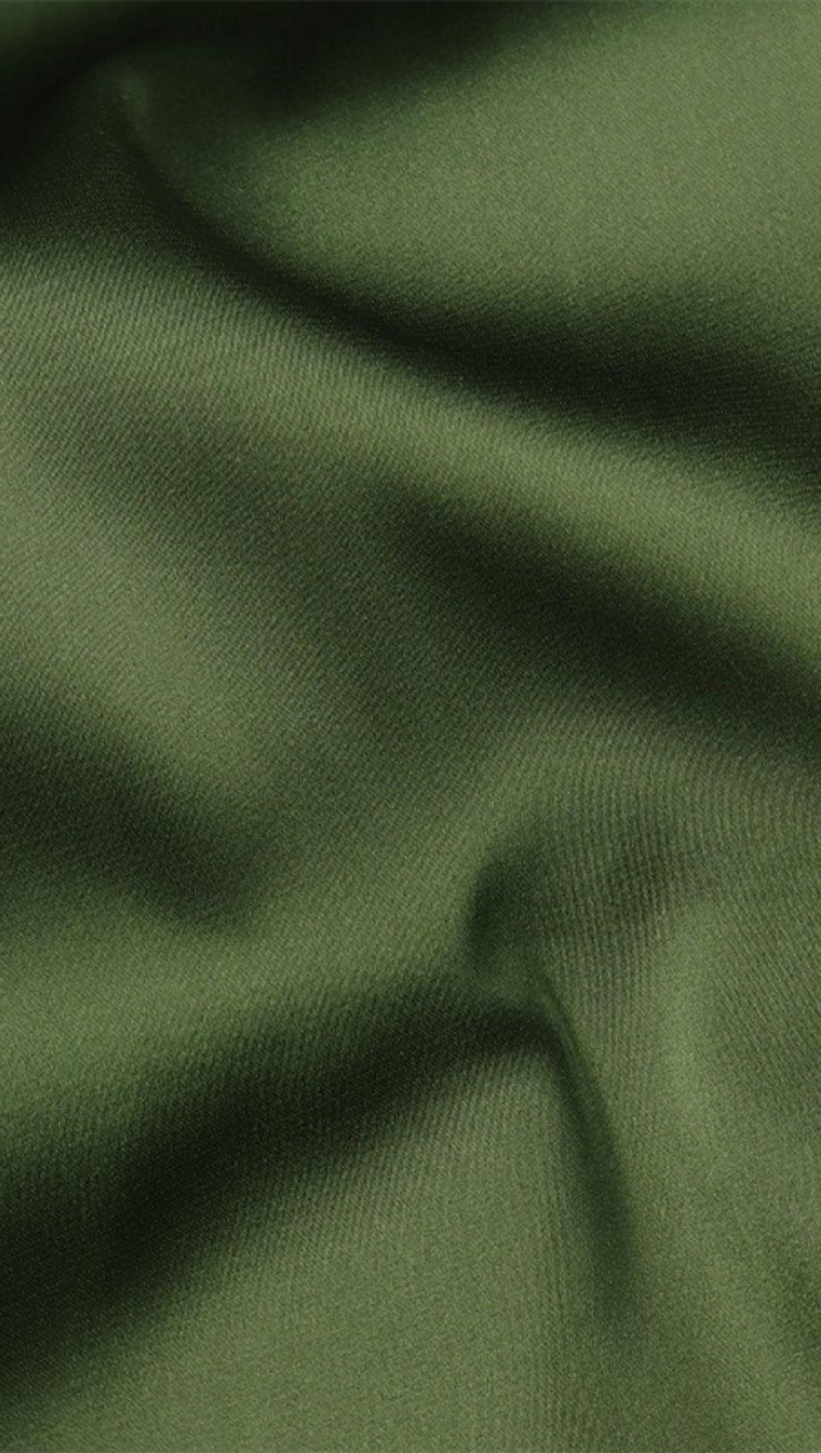 Olivgrünes, plissiertes Sling-Midikleid 