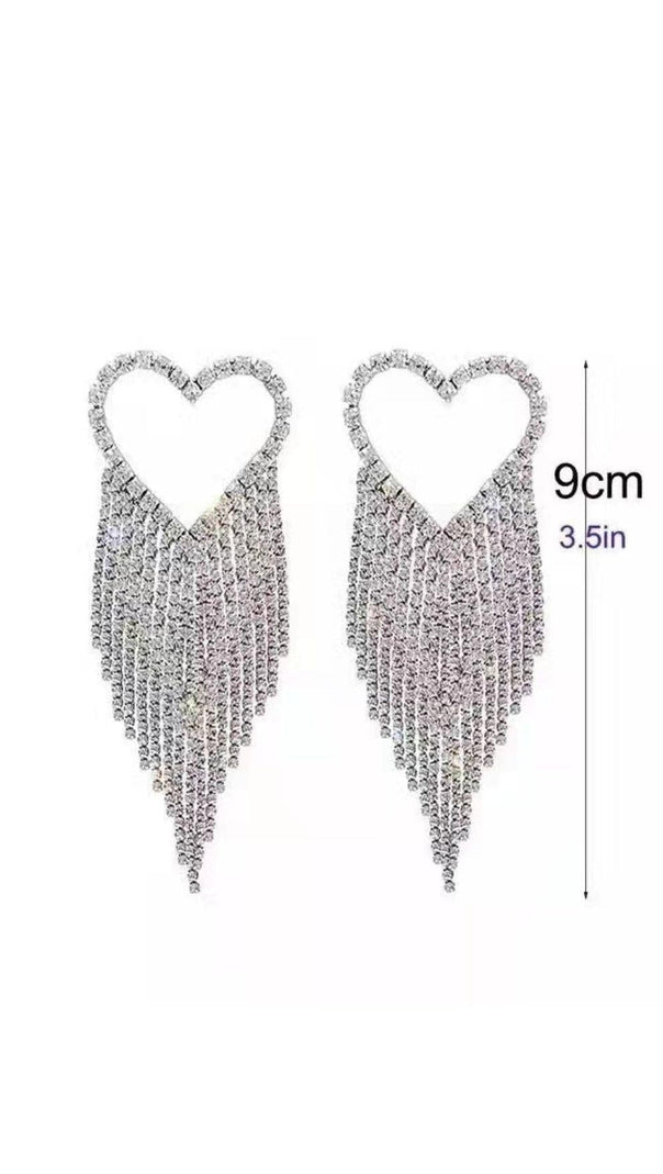 AIIZIE VONDE RHINESTONE TASSEL EARRINGS - product image