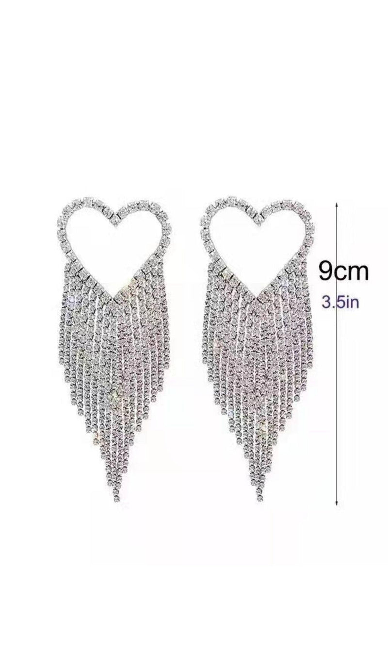 Vonde Rhinestone Tassel Earrings