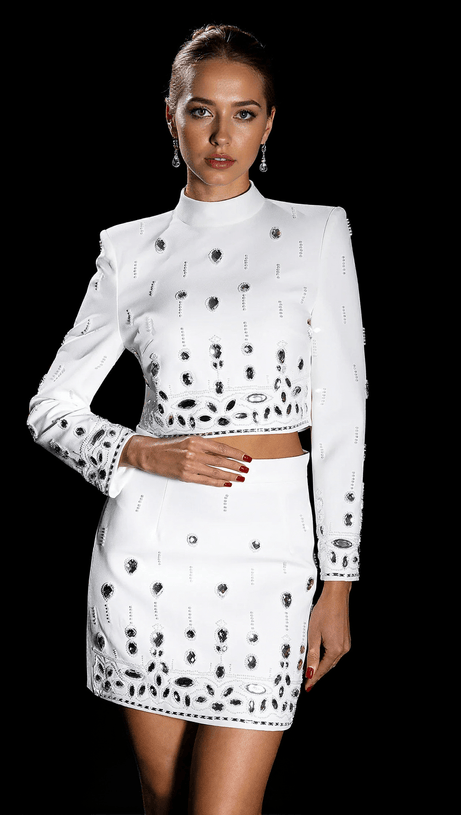 NALANIE RHINESTONE FLOWER MINI SET