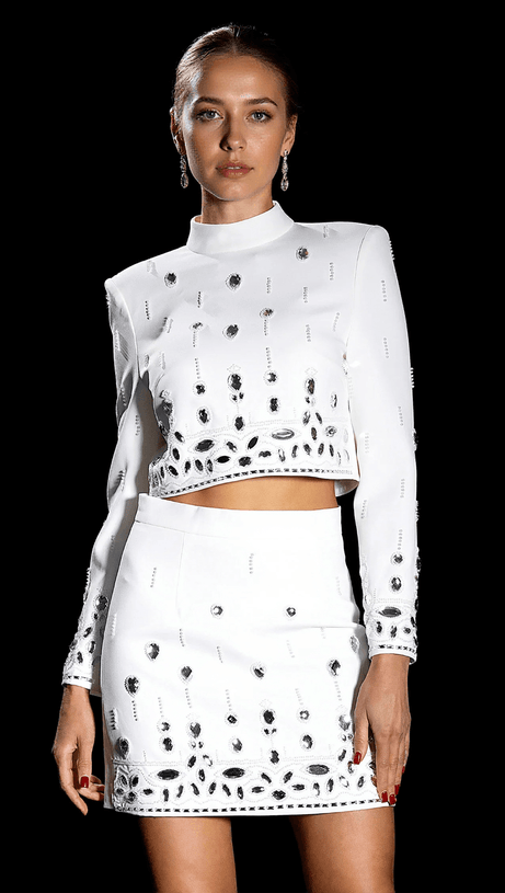 NALANIE RHINESTONE FLOWER MINI SET