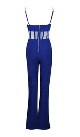 DEEP BLUE CHAIN STRAP JUMPSUIT