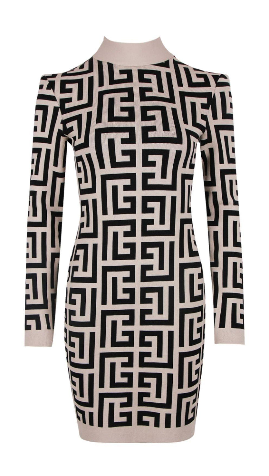 LONG SLEEVE HIGH COLLAR DRESS