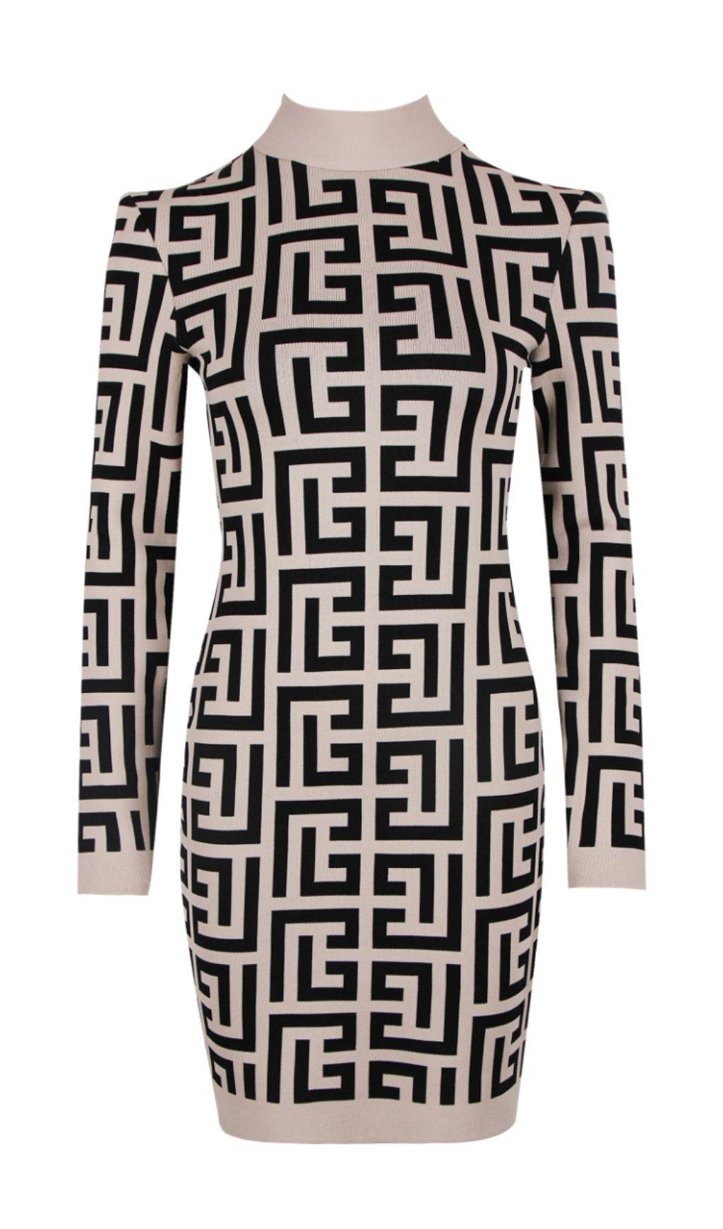 LONG SLEEVE HIGH COLLAR DRESS