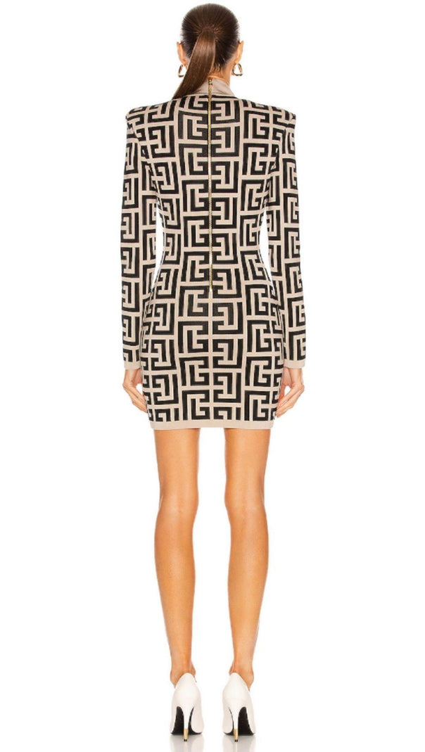 AIIZIE LONG SLEEVE HIGH COLLAR DRESS - product image