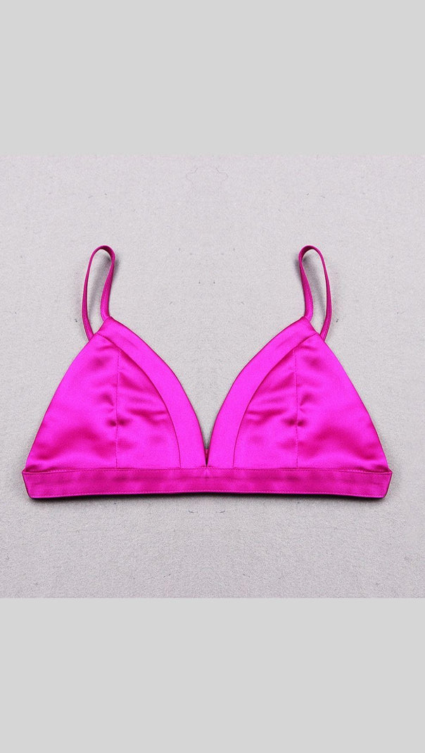 AIIZIE SATIN BLAZER SUIT IN PINK - product image