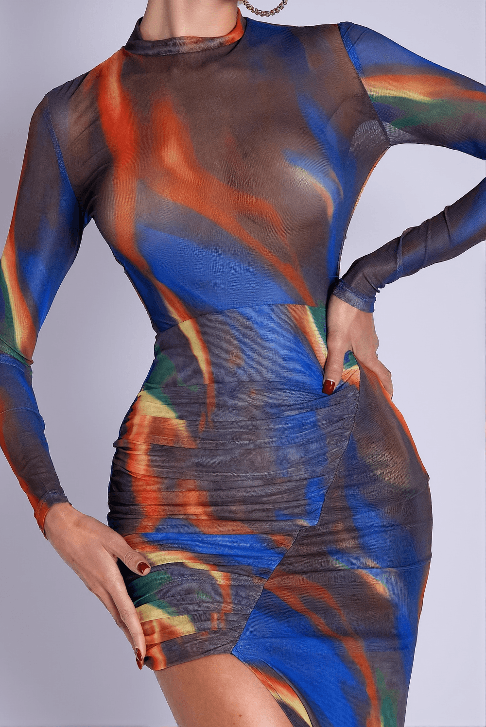 ABITO A PIEGHE MULTICOLORE NASYA