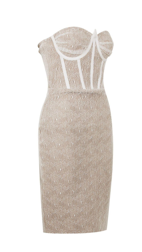 AIIZIE WHIRE LACE CROSET DRESS - product image