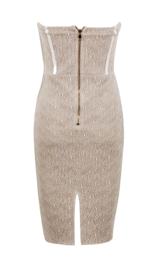 AIIZIE WHIRE LACE CROSET DRESS - product image