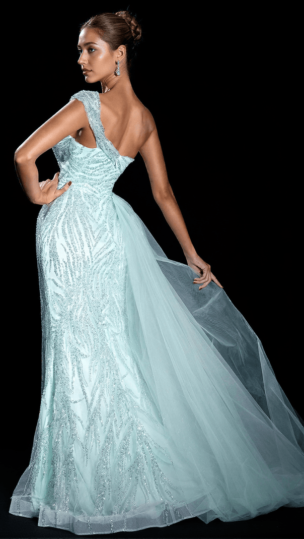 AIIZIE NNEKA SEQUIN MESH CORSET FLORAL DRESS - product image