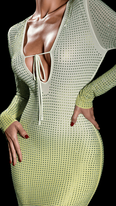 NOELINE OMBRE DIAMOND MAXI DRESS