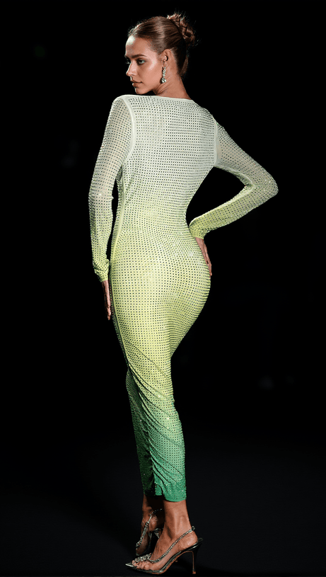 NOELINE OMBRE DIAMOND MAXI DRESS