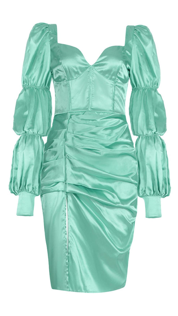 AIIZIE MULTI-SECTION PUFF SLEEVE DRESS - product image