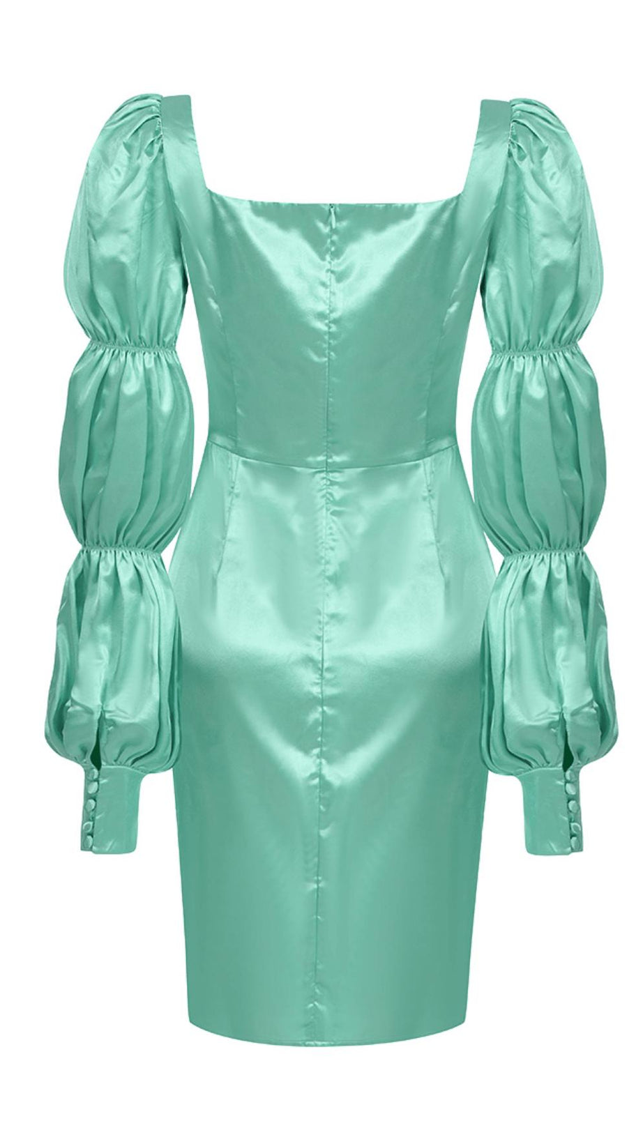 MULTI-SECTION PUFF SLEEVE DRESS