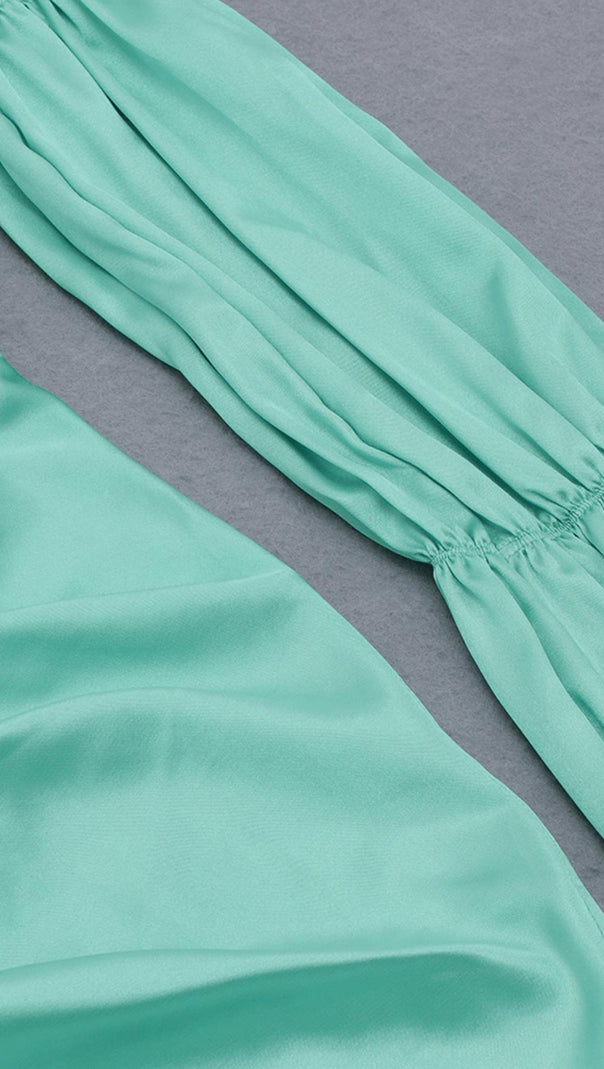AIIZIE MULTI-SECTION PUFF SLEEVE DRESS - product image