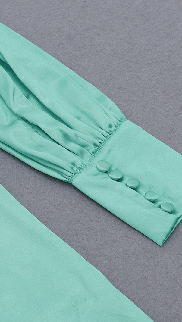 AIIZIE MULTI-SECTION PUFF SLEEVE DRESS - product image