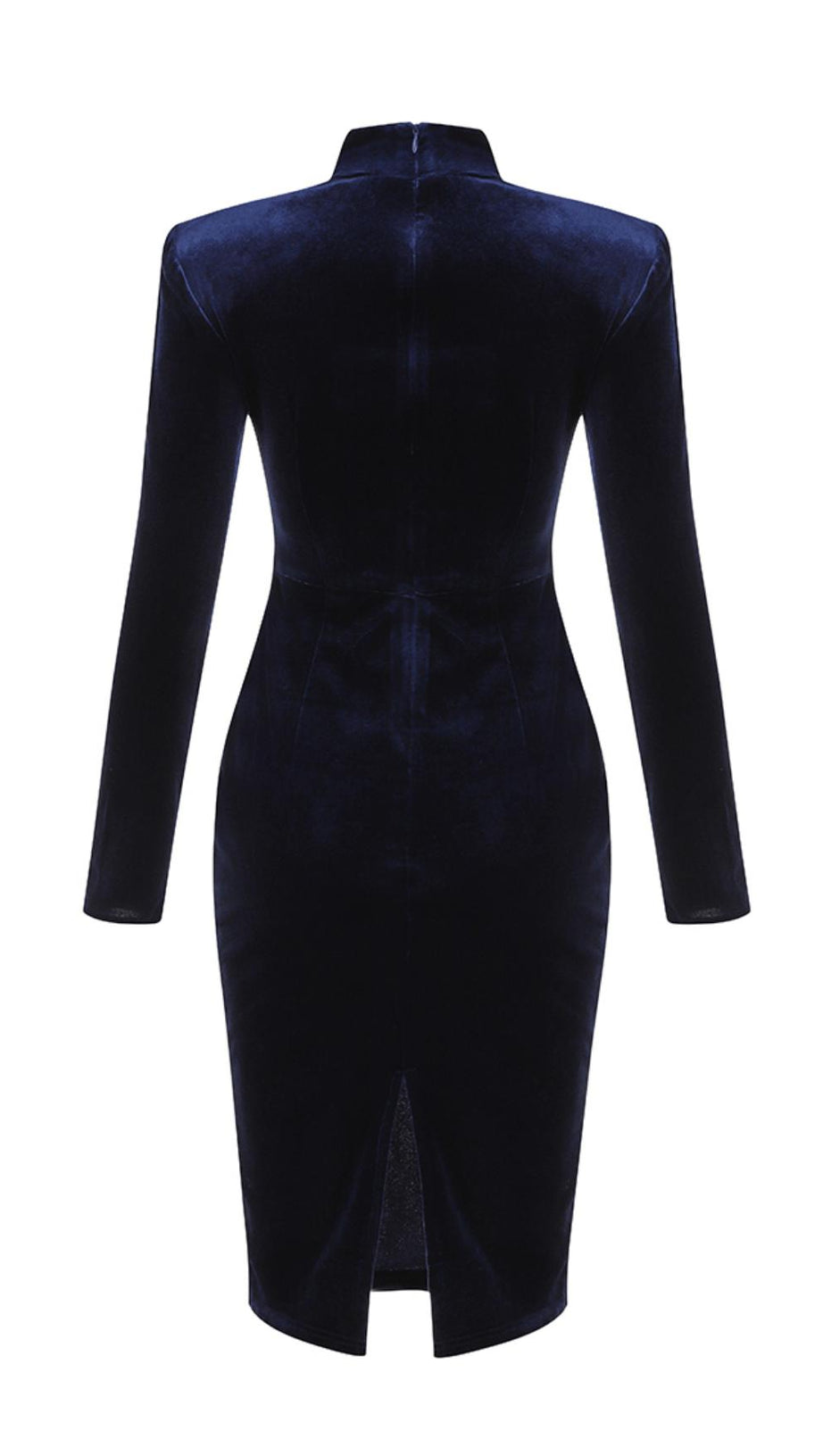 SQUARE NECK GOLD VELVET DRESS