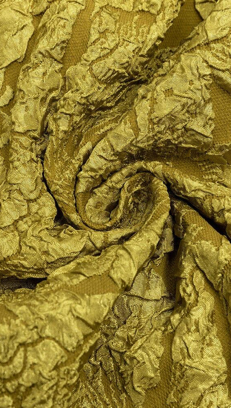 TURMERIC COLOR OFF SHOULDER MESH FLORAL LONG-SLEEVED MINI DRESS