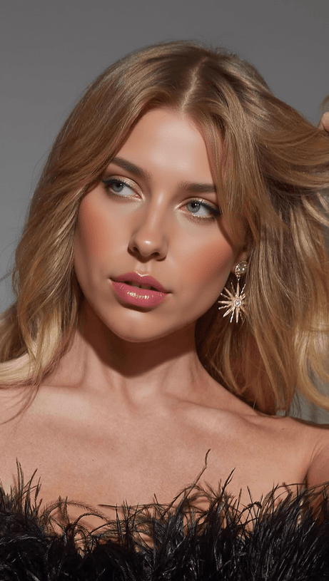 EVELINA PEARL SUN EARRINGS