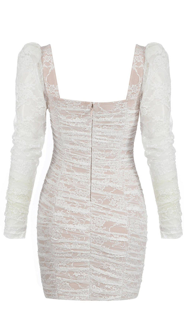 AIIZIE WHITE YARN KNITTED MINI DRESS - product image