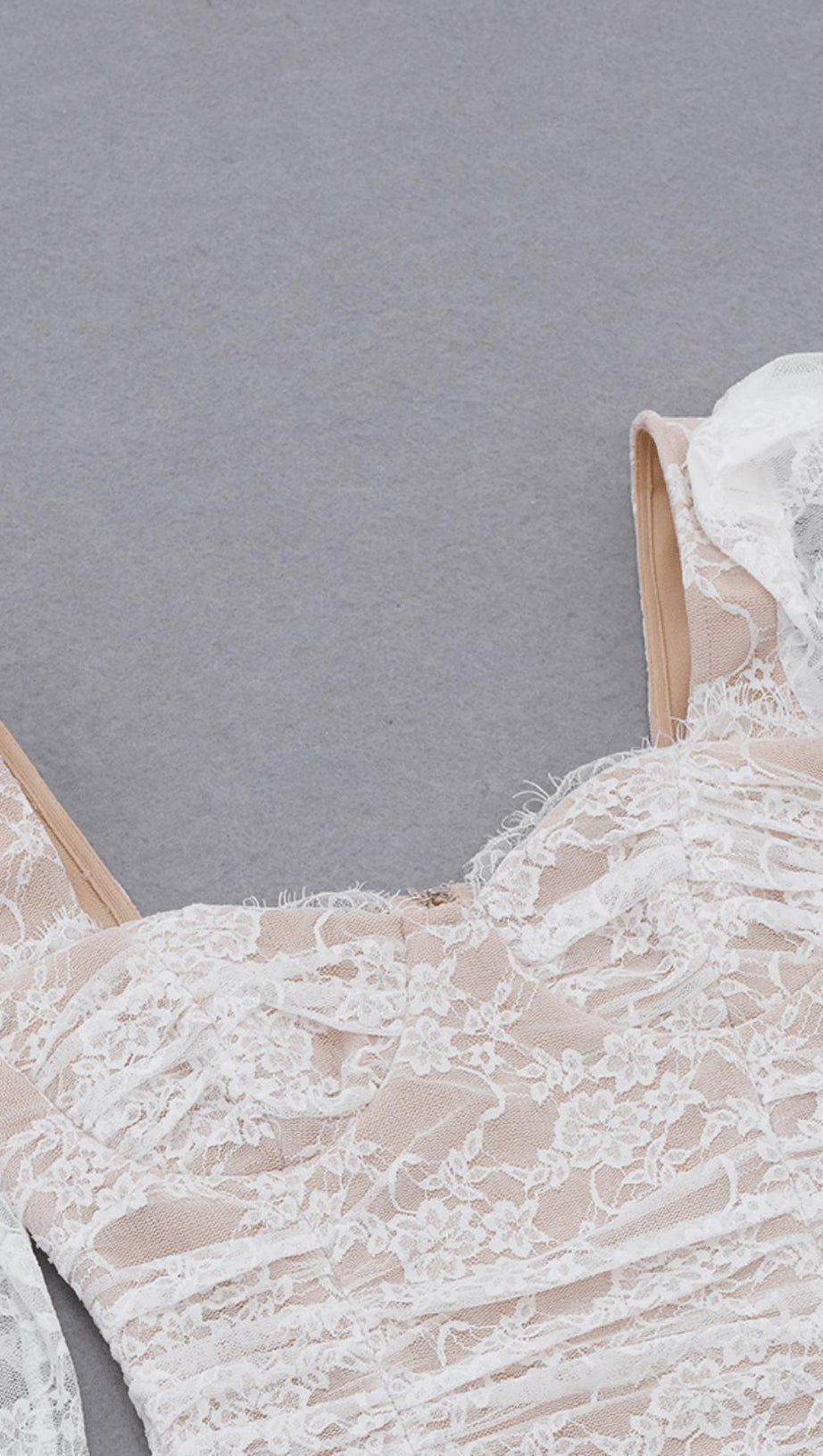 WHITE YARN KNITTED MINI DRESS