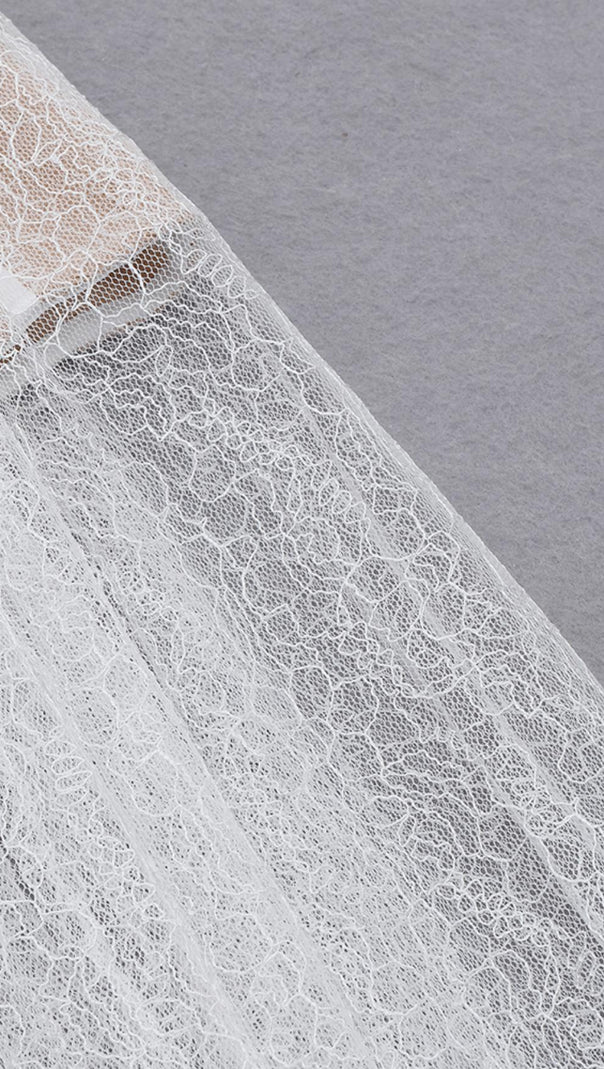 AIIZIE WHITE LACE STITCHING MAXI DRESS - product image