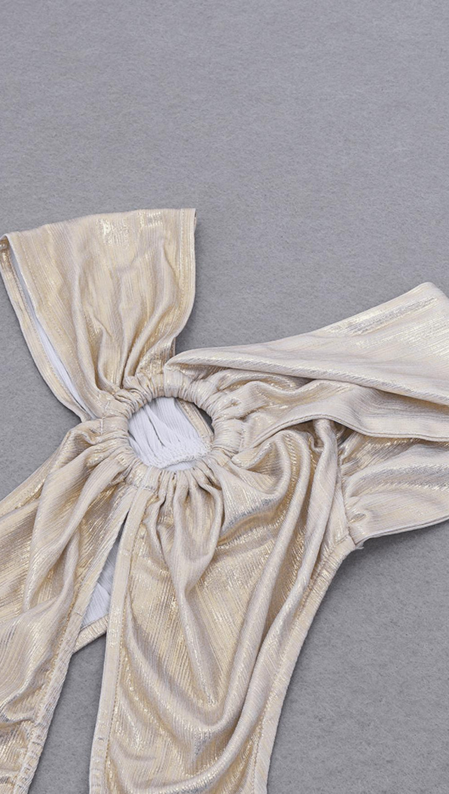 GOLD IRREGULAR CUT OUT DRESS