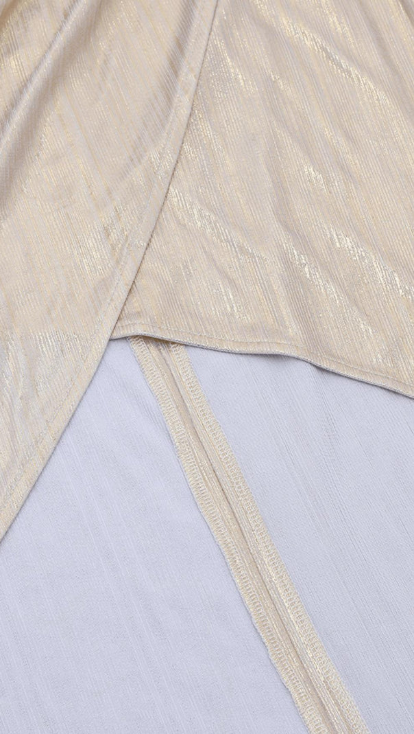 AIIZIE GOLD IRREGULAR CUT OUT DRESS - product image