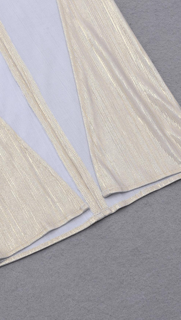 AIIZIE GOLD IRREGULAR CUT OUT DRESS - product image
