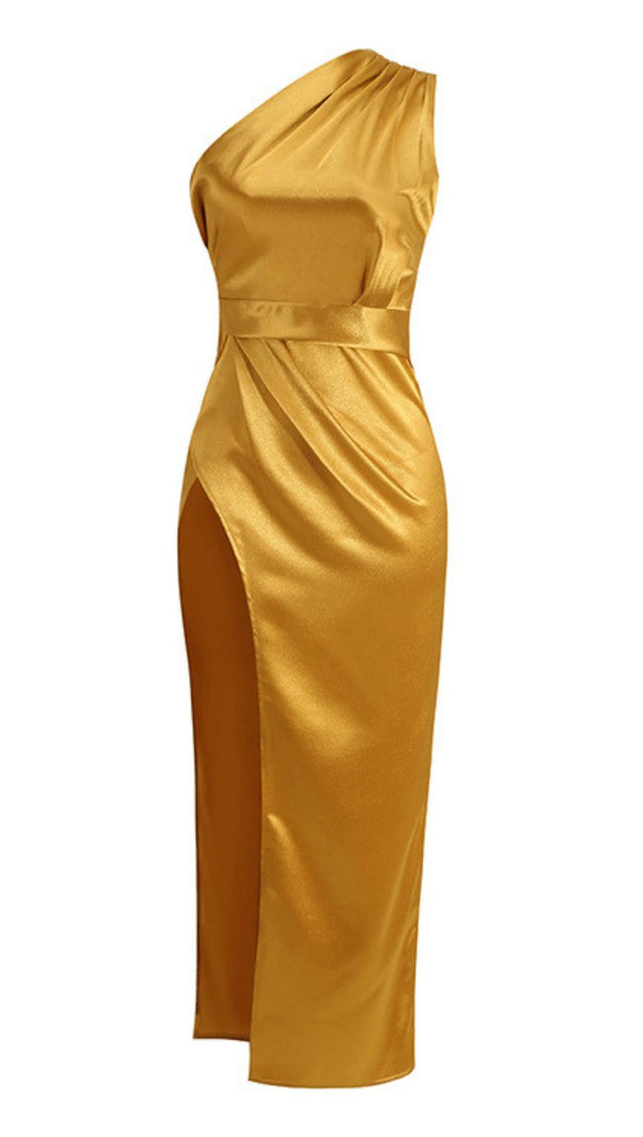 SLANTED SHOULDER DRESS