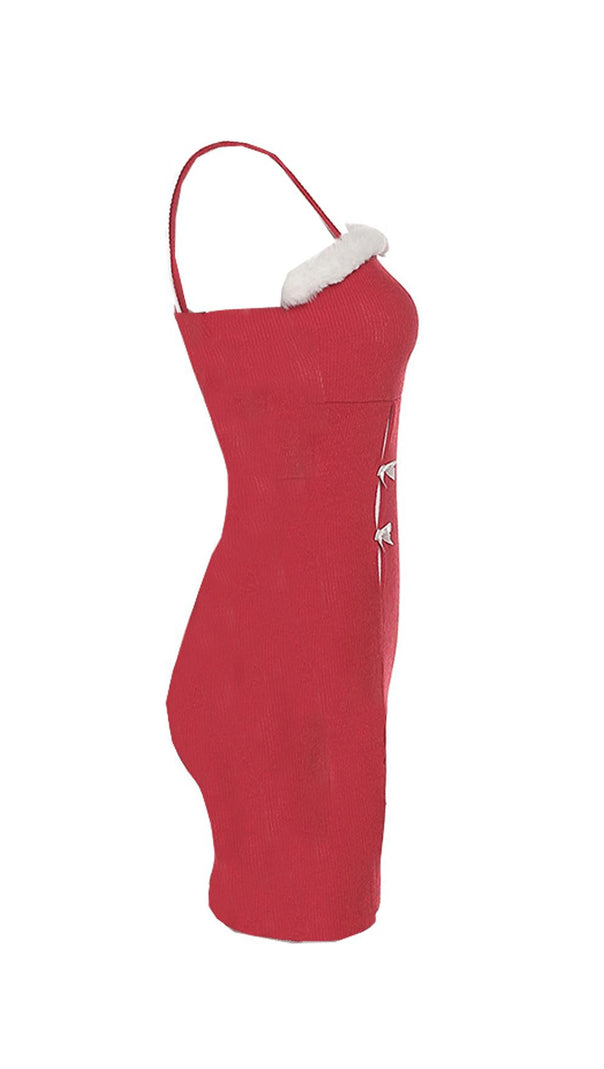 AIIZIE FASHION FLEECE SUSPENDER DRESS - product image